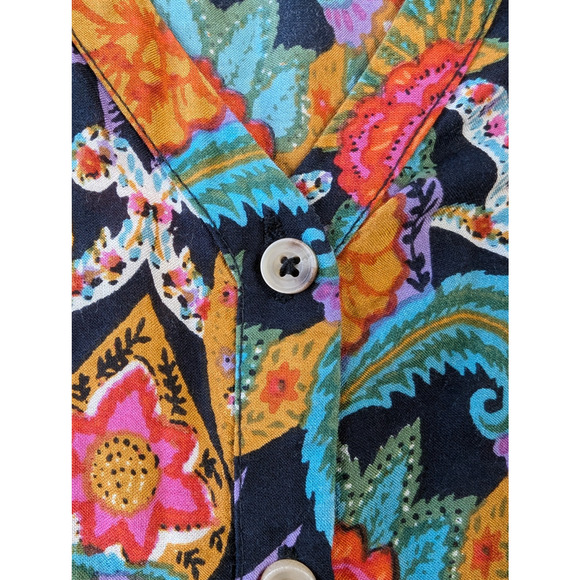 Maeve by Anthropologie Bell-Sleeve Tie-Front Boho-Style Blouse Size 4 - Picture 4 of 6